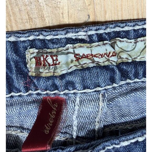 BKE Buckle Sabrina Denim Jeans Bootcut Thick Stitch Womens 31x33 Low Rise Blue - Picture 3 of 9